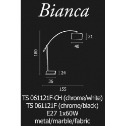 LAMPA STOJACA AZZARDO BIANCA BIAŁA AZ0005